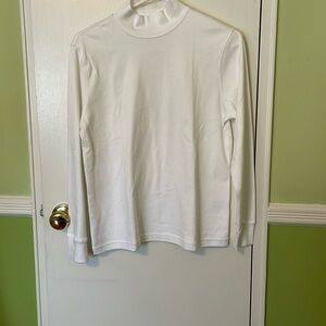 White Long Sleeve Turtleneck Top NWOT